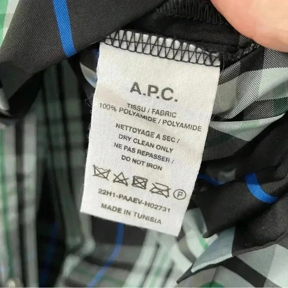 NWT A.P.C. Alfred Check Shirt Jacket Plaid Shacket size Medium - Picture 10 of 12